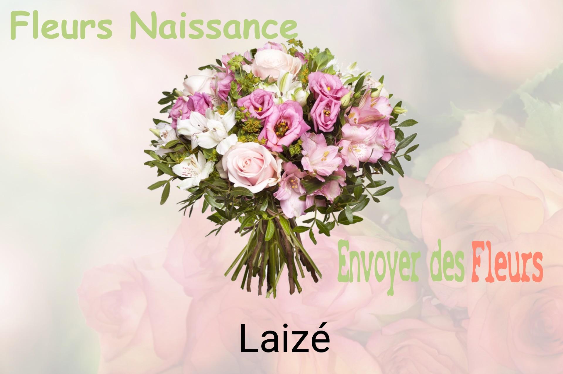Bouquet de fleurs de naissance livré à Laizé