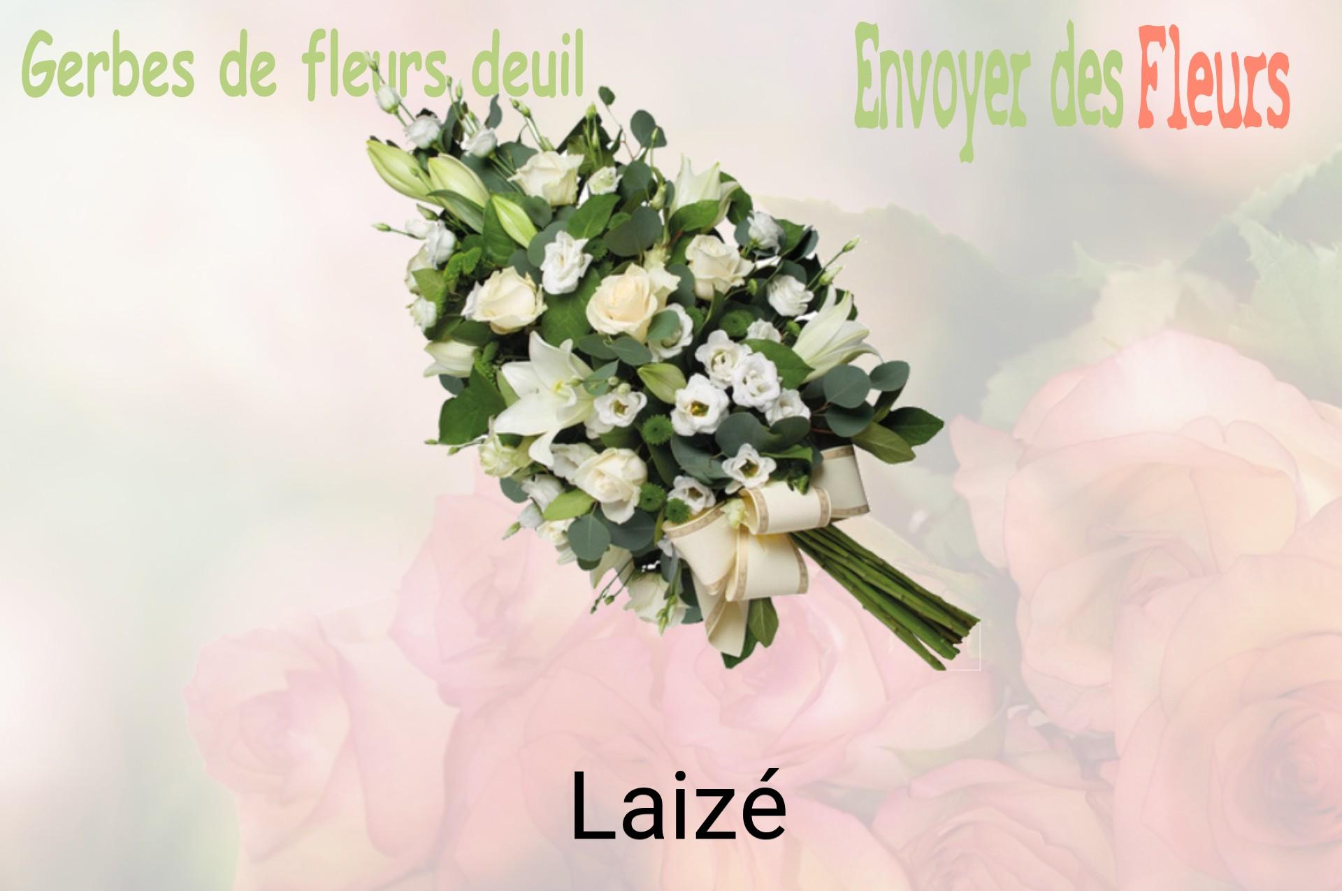Gerbe de fleurs de deuil livrée à Laizé
